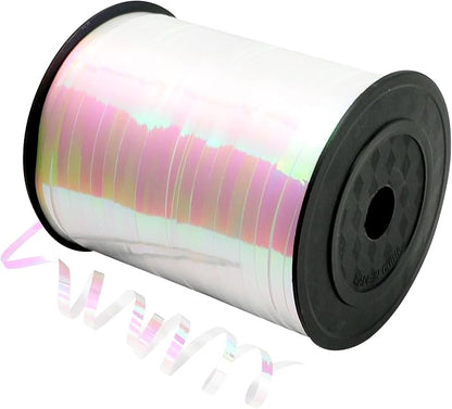 CHAQiWi 500 Yard Iridescent White Curling Ribbon, 1/5" Wide Holographic by Unknown