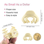 Matte Octopus and Spider Mini Hair Clips Set - Tiny 1.5 Inch Nonslip Claw Clips for Thin to Thick Hair, Perfect for Women, Girls, and Kids (Pack of 5 Colors with Gift Box)