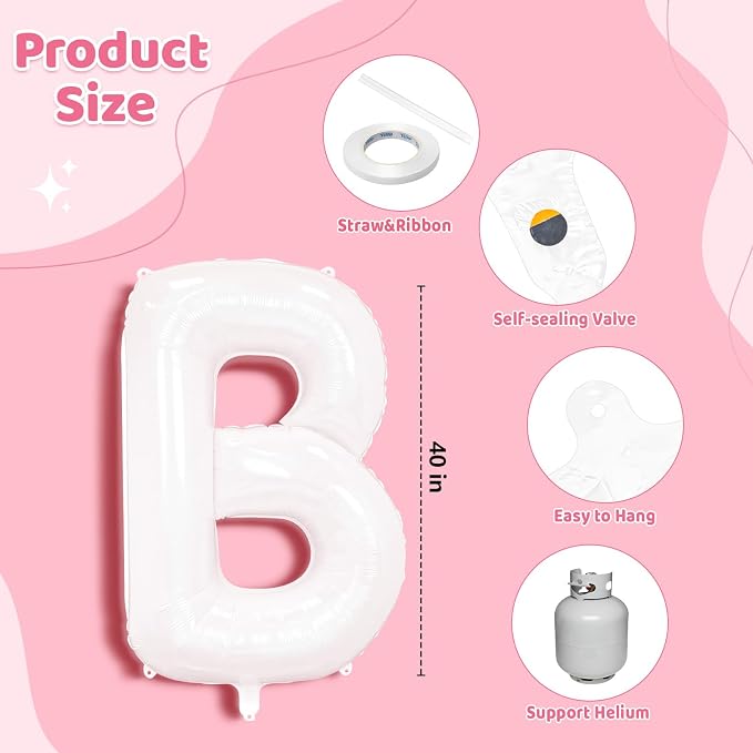 BRIDE Balloons Bachelorette, 40 Inch Foil Mylar, Helium-fillable, - Image 2