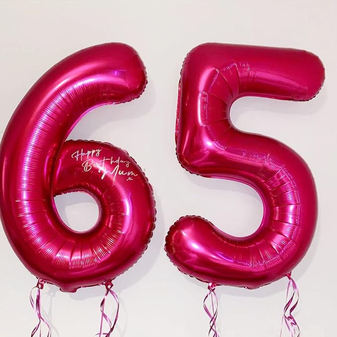 Hot Pink 50 Balloon Numbers, 40 Inch 50 Birthday Balloon Foil Mylar Number 50 - Image 4