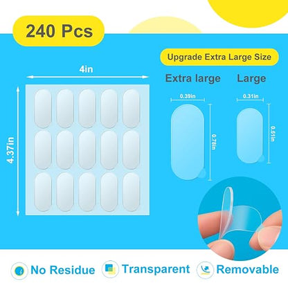 240Pcs Clear Stick Dots, Double Sided, 4.37" X 4.00" | Museum Adhesive Putty - Image 2