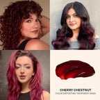 Overtone Daily Color Depositing Conditioner for Dyed & Natural Hair - 4.5oz Temporary Coloring with Shea Butter & Coconut Oil - Refresh Color & Prevent Fading - Vegan & Cruelty-Free, Cherry Chestnut