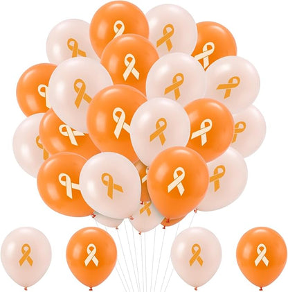 100 PCS Ribbon Awareness Balloons Decorations 12 Inch Ribbon Latex Balloons Arch by Unknown