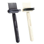 Boar Bristles Hair Brush for Women and Men, Detangling Hair Brush for Smoothing Massage Add Shine, Nylon&Boar Bristles Detangler brush for Hair Healthy (Cleaner-2PcsBlackWhite)