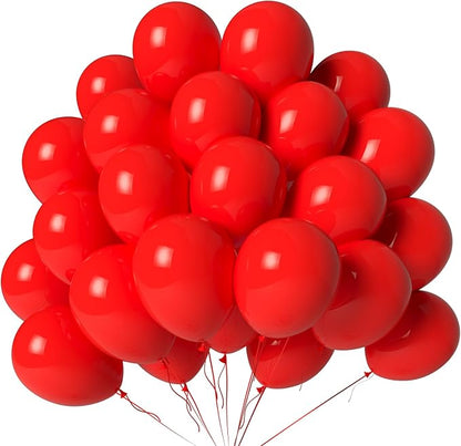 Red Balloons 100 Pack 12 Inch Red Extra Thick Latex Party Balloons by LYNSP