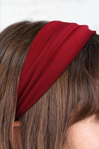 TERSE Christmas Headbands for Women Non Slip Elastic Sweat Hairbands Soft Fabric Hair Bands Workout Yoga Running Sport Thin Hair Wrap for Girls,Black Red Green Headbands