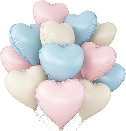 Pink Blue Heart Balloons by Adorely