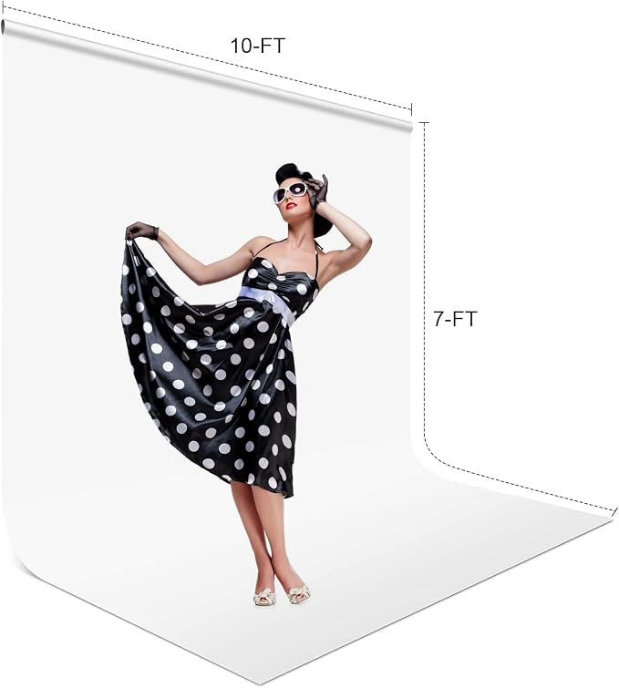 10 x 7 FT White Backdrop Background - Image 5