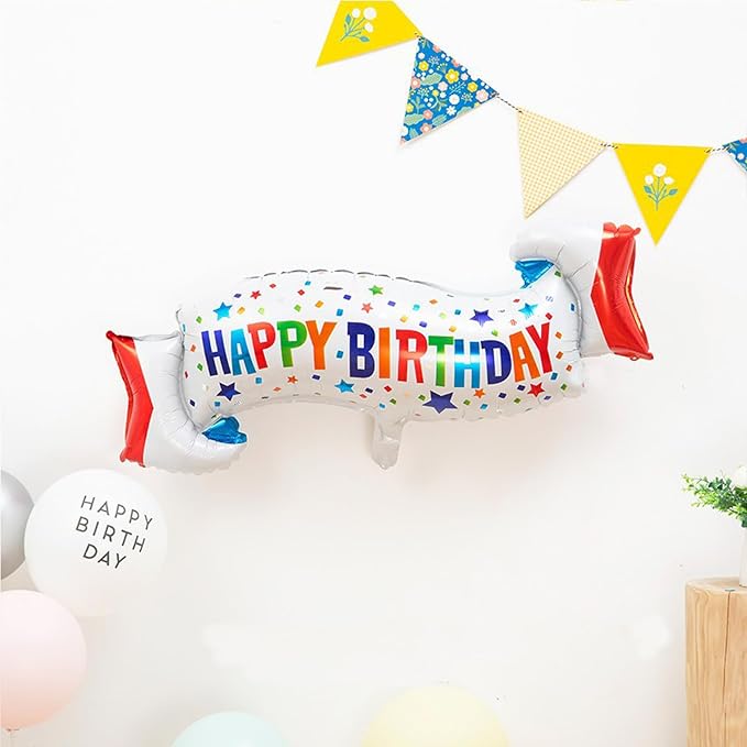 Happy Birthday Balloons Colorful Birthday Balloon Banner - Image 4