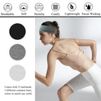 Headbands For Women 12 Pack Sweat Headband Yoga Black White Elastic Head Bands Women’s Hair Band Workout Hairbands Accessories