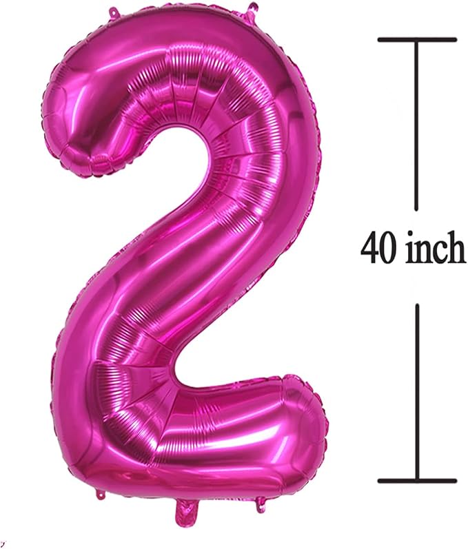 Jonhamwelbor 23 Balloon Number Hot Pink 23 Foil Mylar Jumbo Giant Big Large 32 - Image 2