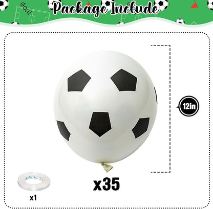 35 Pcs Soccer Ball Balloons, Soccer Party Decorations Supplies - Image 2