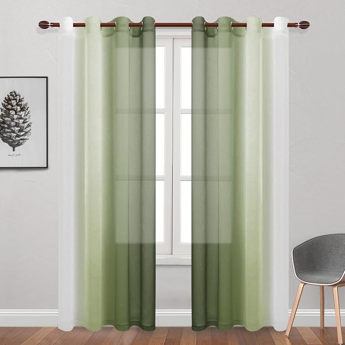 DWCN Ombre Sheer Curtains - Image 2
