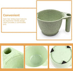 Luxshiny 2pcs Hair Dye Mixing Bowl for Salon Tint Bowl Set Ergonomic Handle Pp Material Easy to Clean