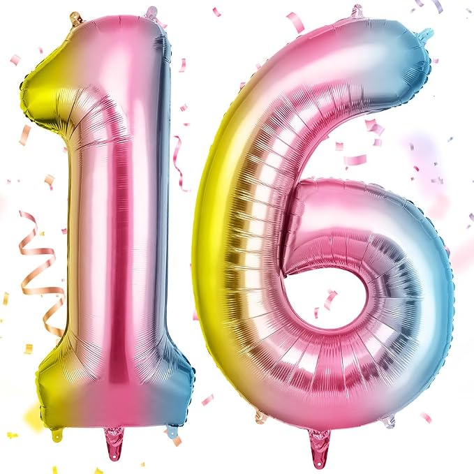 OFFCUP 40 Inch Gradient Number 16 Balloon by OFFCUP