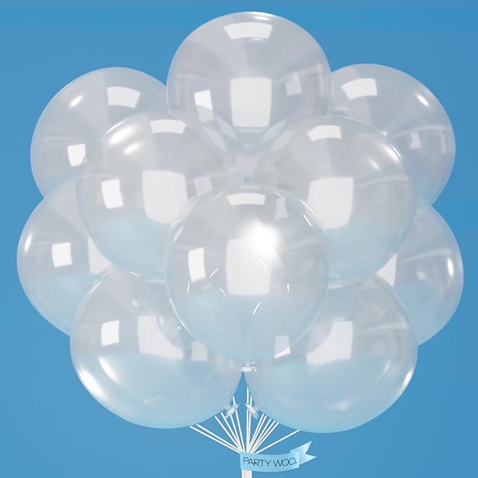 PartyWoo Clear Balloons 20pcs Transparent Latex Helium Balloons 18 Inch | by PartyWoo