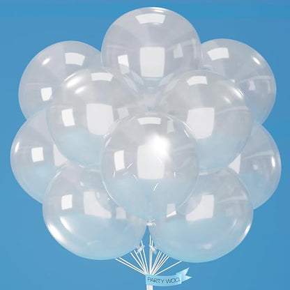 PartyWoo Clear Balloons 20pcs Transparent Latex Helium Balloons 18 Inch | by PartyWoo