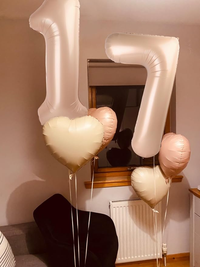 7 Balloon Number 40 Inch Light Brown Balloons - Image 2