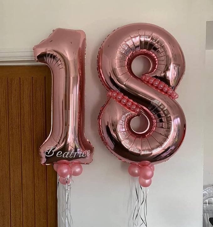 40 Inch Rose Gold 45 Balloons Giant Number 45 Balloons Rose Gold 45 Birthday - Image 6