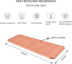 Silicone Heat Resistant Travel Mat Pouch for Straighteners, Curling Wands, Flat Irons and Hair Styling Tools