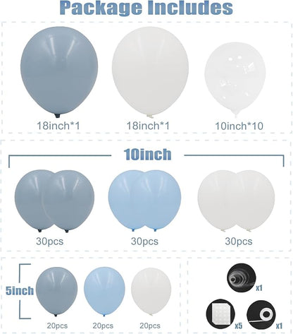 Dusty Blue Balloon Arch Kit - Image 2
