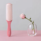 Diane Pro Nylon Pin Styling Hairbrush for Detangling, Separating, Shaping, and Defining Wet or Curly Hair, Heat-Resistant, Anti-Static, Hair Care Essential, Pink