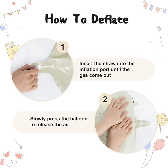 CARGEN 40 Inch Creamy White Number 0 Balloon Boho Neutral Party Decoration | - Image 6