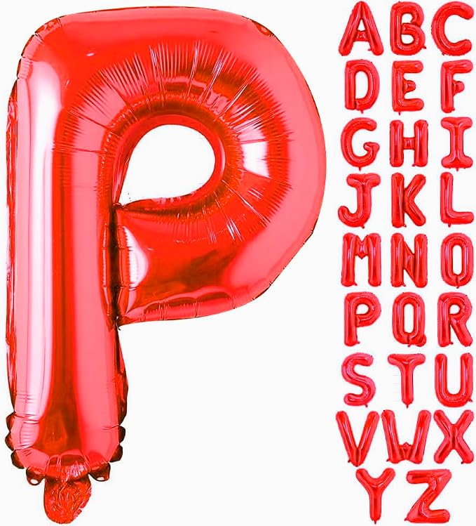 Red Letter P Balloons, P Balloon 40 Inch P Balloons Letter by BBPOOL
