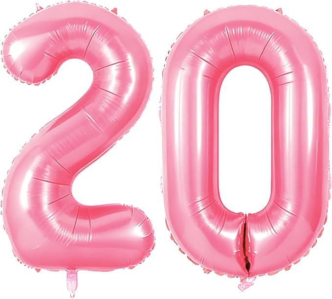 Number 20 Balloons for 20th Birthday Party Decorations, 0-100 Large No.20 by Joycard
