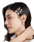 Dofash 12PCS Snap Hair Clips For Women-Non Slip & Metal Hair Barrettes, 5cm 2'' Small Clips For Thin & Fine Hair,Blonde