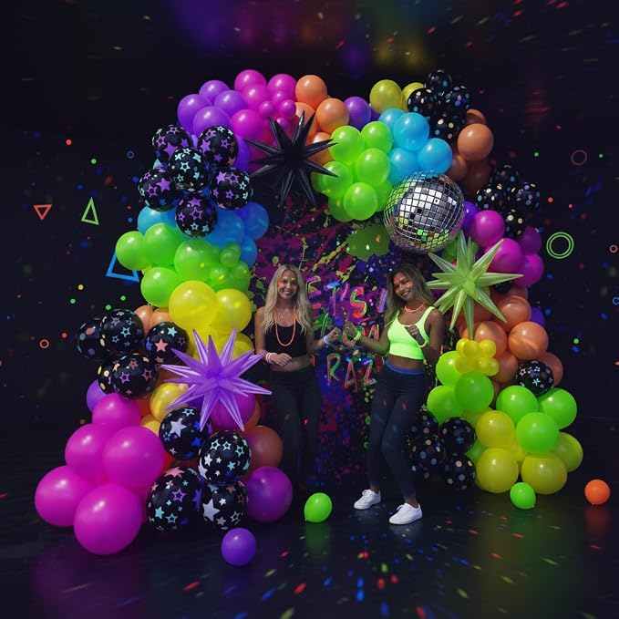 200Pcs Neon Balloons Arch Garland Kit - Image 4