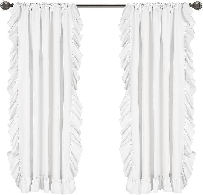 Lush Decor Reyna Ruffle Window Curtain Panel Set, Living room, or Dining Room - Image 7