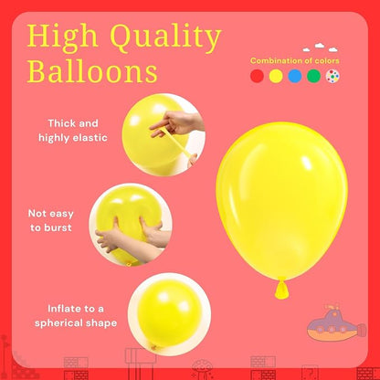 BAUANOOY Red Yellow Blue Green Balloons - Image 3