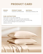THXSILK Set of 2 Mulberry Silk Pillowcases for Hair and Skin, 100% Mulberry Silk Bed Pillowcase 19 Momme, Soft Breathable Silk Pillow Case with Hidden Zipper, King Size Pillow Cases (Beige)