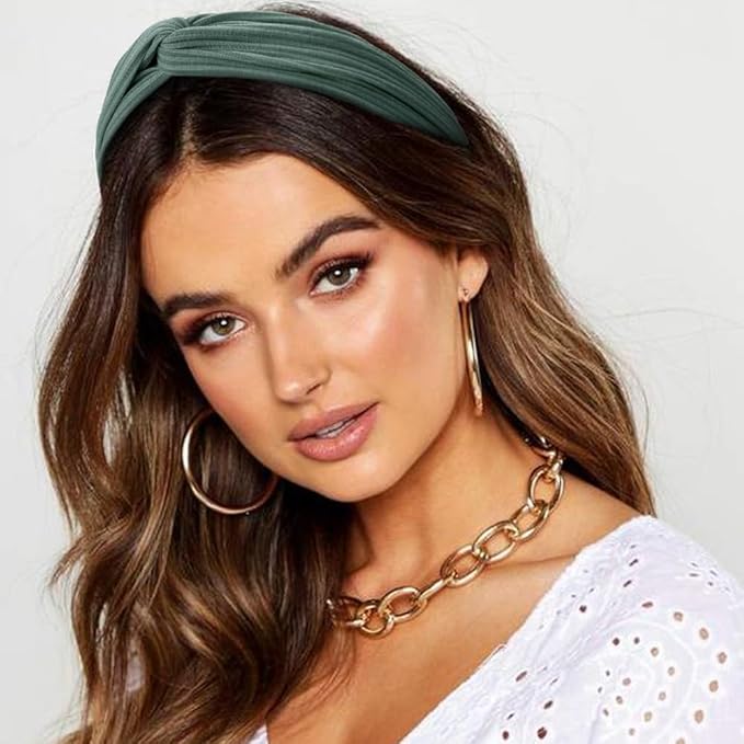 Elastic Knotted Headbands for Women Cloth Head Hair Bands for Women's Hair Non Slip Boho Wrap Twisted Hair Accessories
