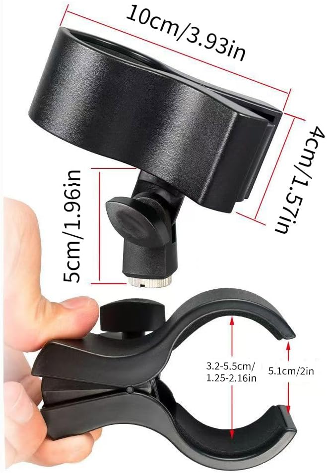 Hair Dryer Stand Holder Hands Free Adjustable Blow Dryer Stand with Universal Clamp Clip Sturdy Base