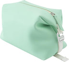 6"x 9.84" 4.5L Large Silicone Toiletry Bag,Waterproof Leakproof Foldable Travel Organizer,Dopp Kit Alternative for Men & Women,Turquoise Blue