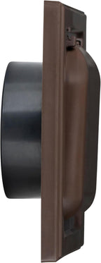 NO-PEST VENT, Exclusive Dual Door Dryer Vent Cover Outdoor 4 inch with Collar, Made in USA w Highest UV Resistant Plastic in any Outdoor Vent Cover (Brown, 4" Plastic WIth Collar)