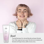 FOUR REASONS Pearl Blonde Hair Toner & Color Depositing Shampoo - Sulfate Free, Vegan, Color Treated Hair, 8.45 Fl Oz (Pearl)