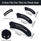 Large Duck Billed Banana Clips, Ahoney 12 Pack Alligator Hair Clips for Thin Thick Hair - 3 Sizes Lay Flat Styling Accessories for Women (Neutral)