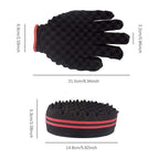 Magic Curl Sponge Set for Barber Hair Styling: Afro Twist Hair Brush, Metal Pick Comb, and Styling Combs (Black-A)