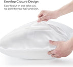 BEDELITE Satin Body Pillow Cover, Super Soft and Cooling Body Pillow Pillowcase for Hair and Skin, Breathable Silky Full Long Pillowcase Cover(20"x54", White)