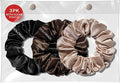 SUNDAYSILKS™ Luxurious Mulberry Silk Scrunchies for Women & Girls | No-Slip, Silky Hair Ties for Natural, Curly, Thin or Thick Hair | Gentle Hold for Ponytails & Sleep | Mini to Large Sizes [3 Pack]
