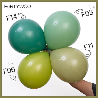 PartyWoo Sage Green Balloons 50pcs Olive Eucalyptus Green Color | 12 Inch - Image 5