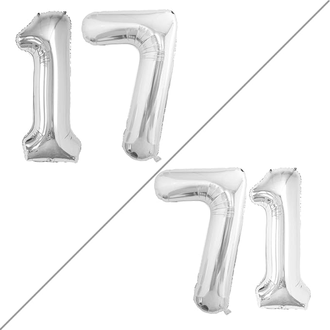 Number 17 Balloons for 17th Birthday Sweet 17 Party Decorations, 42 Inch Jumbo by GOER