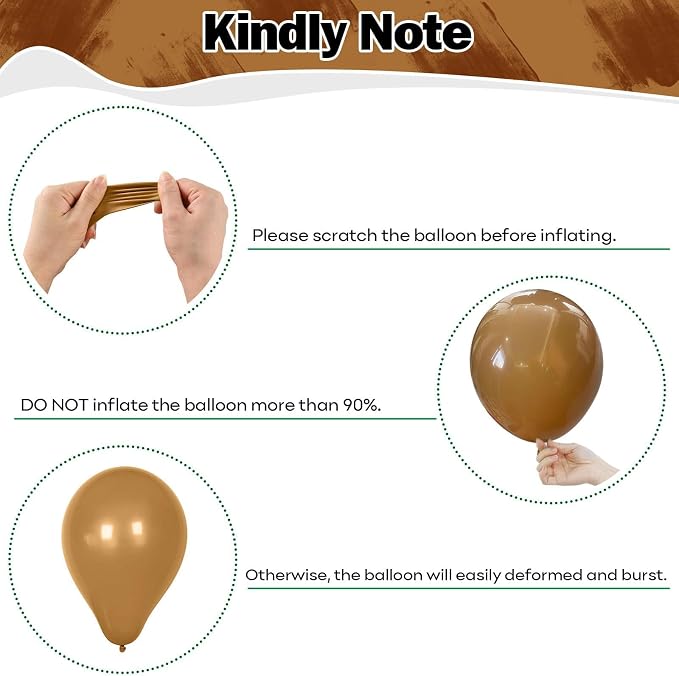 Green Brown Balloons 60 Pcs Jungle Safari Sage Green Brown Gold Cream Balloons - Image 3