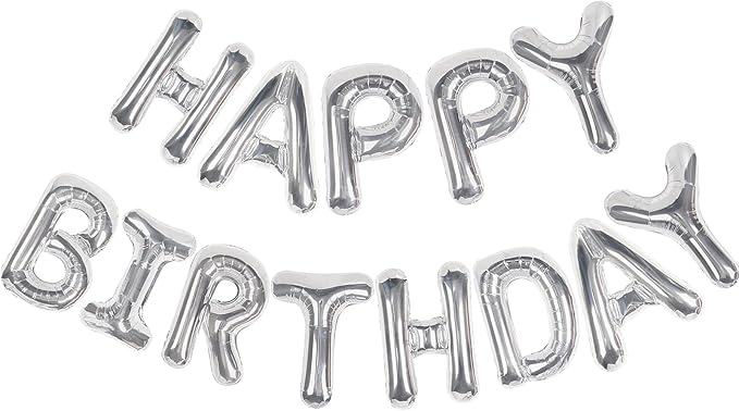 CANREVEL Happy Birthday Banner Decorations + Sign Balloons, by CANREVEL