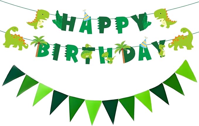 Birthday Banner, Dinosaur Theme by GLASNES