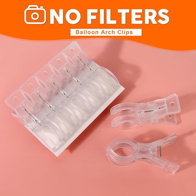 10 Pack Clear Balloon Arch Clips, 3 1/2 x 1 x 1 4/5 Inch balloon arch clamps - Image 4