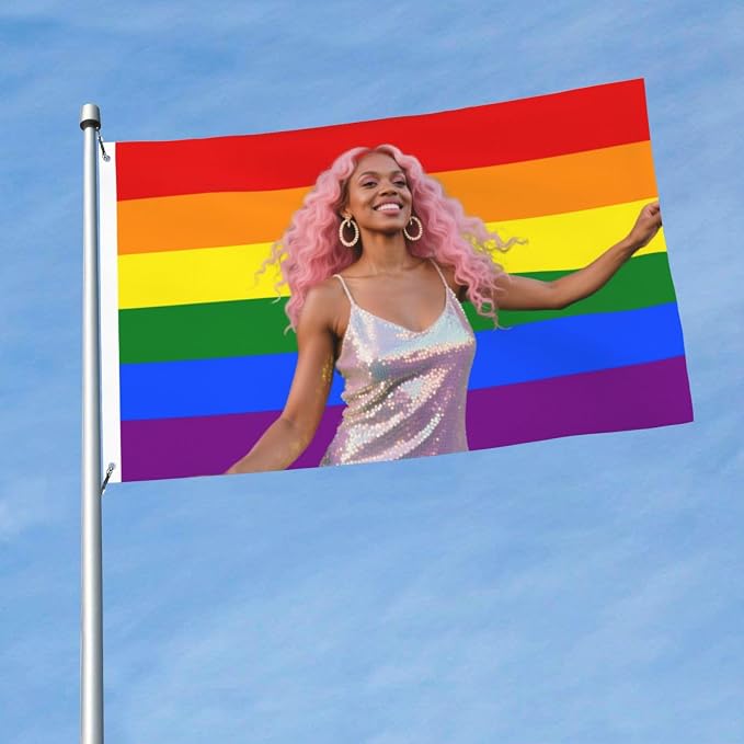Custom Pride Flag 3x5 Ft Outdoor, Personalize Print Your Own Text/Photo/Logo - Image 3